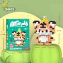 HUIQIBAO Mini Cute Anima Micro Building Blocks 3D Diamond Model LION Bricks DIY City Construction Toys for Children Kids Gift