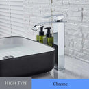 Matte Black Waterfall Bathroom Basin Faucet Above Counter Basin Deck Mounted Cold Hot Water Mixer Single Handle Single Hole Tap