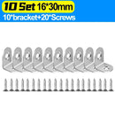 Stainless Steel Corner Bracket L Right Angle Connector Brackets Furniture Cabinet Fastener Corner Brace Shelf Support with Screw