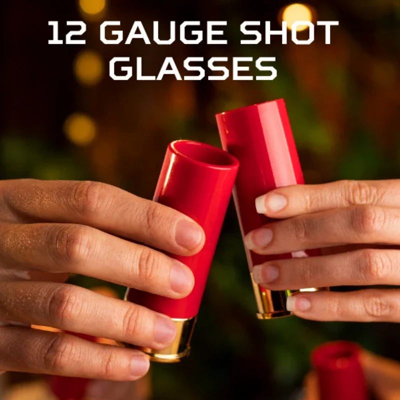 4PCS/Set 36ML Shot Glass Drinking Cup Creative High Quality Plastic Shotgun Bullet Shape Water Wine Glass Party Drinkware Gift