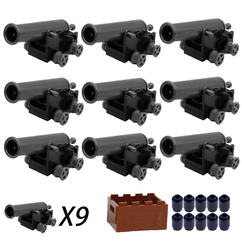 Military MOC Sentry Building Block Soldier Sandbag Fence Cannon Shell Barbed Wire Weapon Rack Training Field Watchtower Toy K018