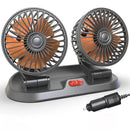 Powerful Car Fan Interface For Large Truck 24V/12V Small Bread Vans Car Cooling Fan 360° Adjustable Three-Head Car Fan Low Noise