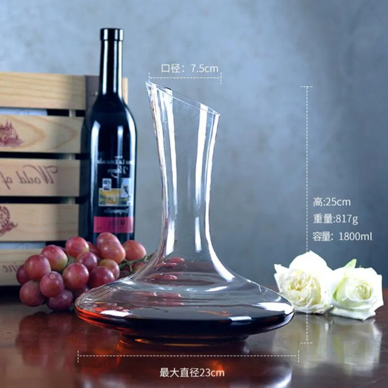 1500ML Big Decanter Handmade Crystal Red Wine Decanter Brandy Champagne Glasses Decanter Jug Pourer Aerator For Family Bar