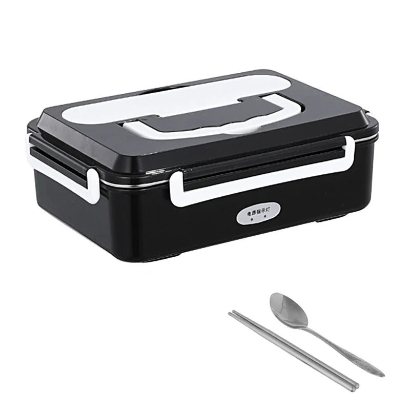 Car Home Dual Use Stainless Steel Electric Lunch Box Food Heater 12V 24V 110V 220V Workplace Picnic Heated Food Warmer Container