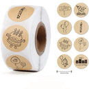 100-500Pcs Round Happy Birthday Sticker For Creativity Cute Stationery Labels Various Sticker Child For Scrapbooking