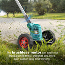 Gisam Brushless Electric Lawn Mower 8 Inch Cordless Grass Trimmer Adjustable Garden Cutter Power Tool For Makita 18V Battery Pin