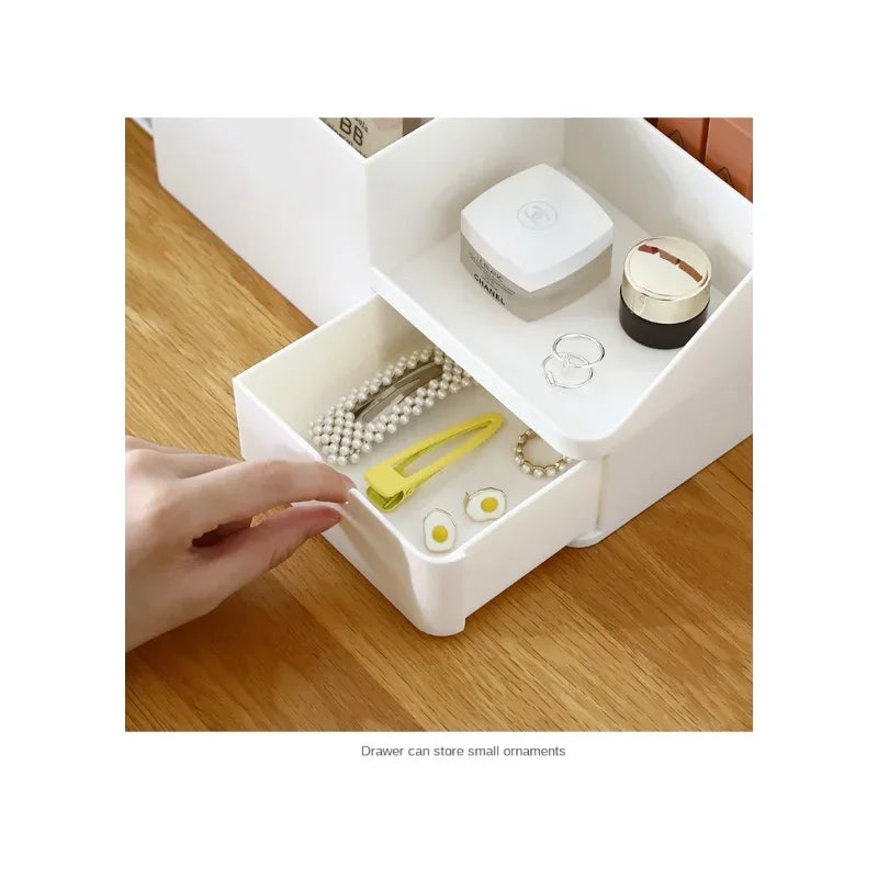 Desk Stretchable Box Office Organizer Bins Storage Holder Desktop Pencil Pen Sundries Stationery Office School Supplies