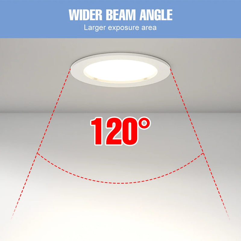 25W LED Downlight Recessed Round Ceiling Lamp 220V Spotlight For Home Indoor Living Room Bedroom 5W 10W 15W 20W 6000K Cold White