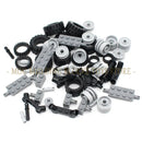 56PCS Moc Technical Wheel Building Blocks Bricks Pin Tyre Axle Connector Car Technology Automobile Parts Set Toy