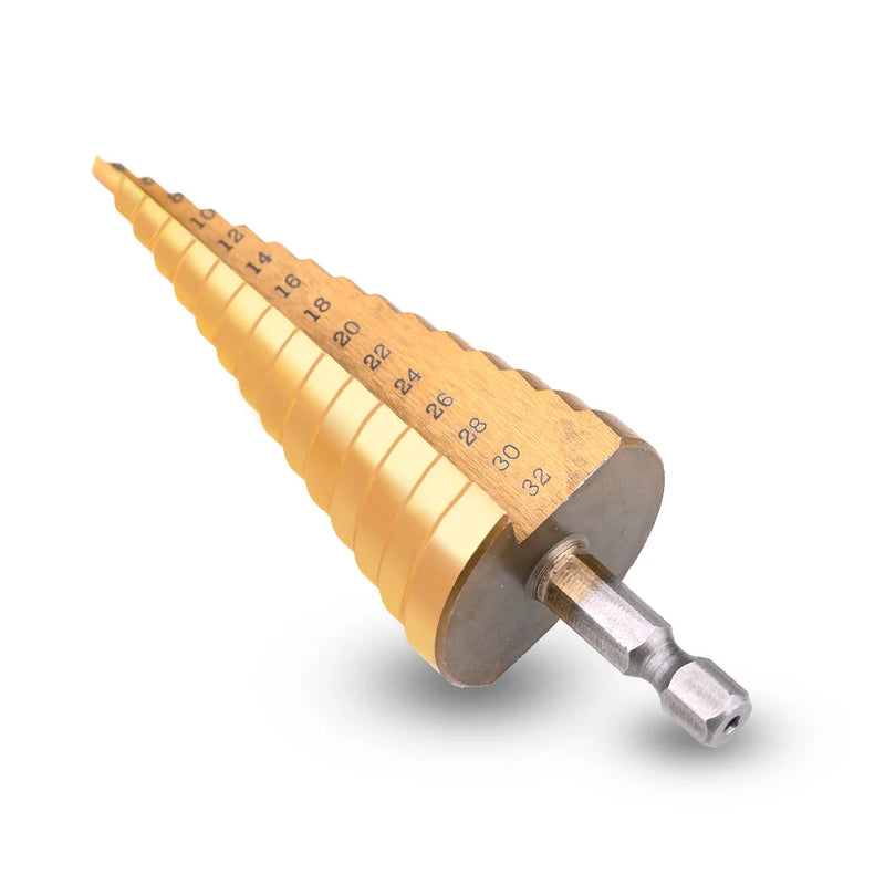 3-12mm 4-12mm 4-20mm HSS Straight Groove Step Drill Bit Set Titanium Coated Wood Metal Hole Cutter Core Drill Bit Set