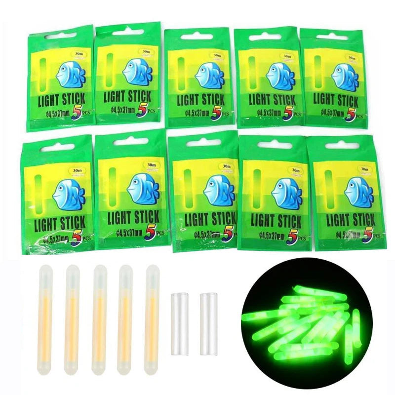 10-30PCS Luminous Fishing Float  Fishing Fluorescent Lightstick Light Night Float Rod Lights Dark Night Glow Stick Night Fishing