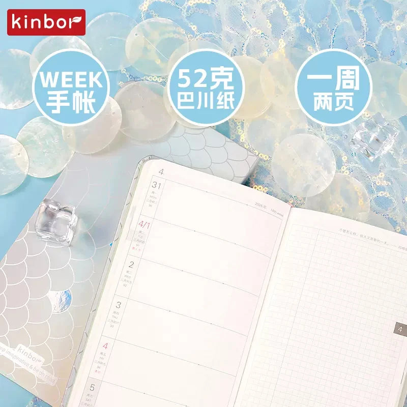 Kinbor 2025 Weekly Planner Week Daily Agenda Journal Notebook Hard Cover Calendar Monthly Schedule To Do List Time Organizer