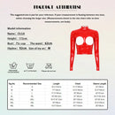 Womens Glossy PVC Leather Crop Top Sexy Mock Neck Long Sleeve Exposed Breast Back Zipper Bodycon Erotic Tops Party Clubwear