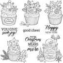 Mangocraft Christmas Series Sweet Cupcakes Cutting Dies Clear Stamp DIY Scrapbooking Metal Dies Silicone Stamp For Cards Albums