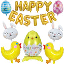 Happy Easter Foil Balloons Cute Bunny Balloons Egg Chick Balloons Easter Party Decoration Kids Easter Gift Easter Party Balloons