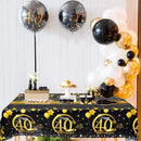 Gold Black Birthday Table Cloth 18 30 40 50 Years Old Birthday Decoration Birthday Party Supplies Gold Glitter Tablecloth Decor