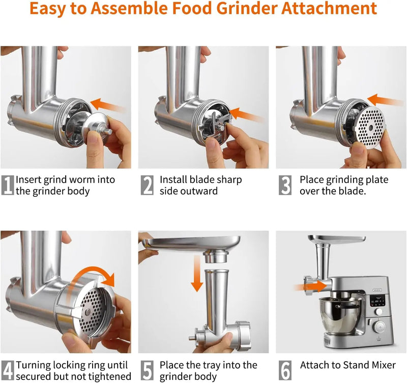 2024 new Stand Mixer Attachment Food Grinder Set Kitchen Grinding Tools for KenWood Chef / Chef XL, KVC, KVL, kMix