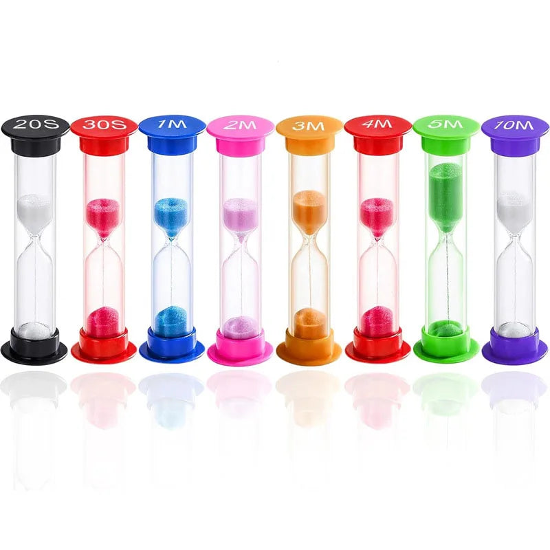 6PCS Sand Hourglass Teeth 2 Minutes Stitch Hourglass Child Tooth Brushing Hourglass Children's Sand Watch Teeth Brushing Timer