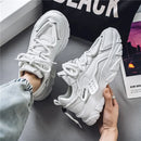 Men's Thick Sole Sport Shoes Simple Fashionable Casual Sneaker High Quality Rubber Plastic Male Athletic Shoes Chunky Sneakers