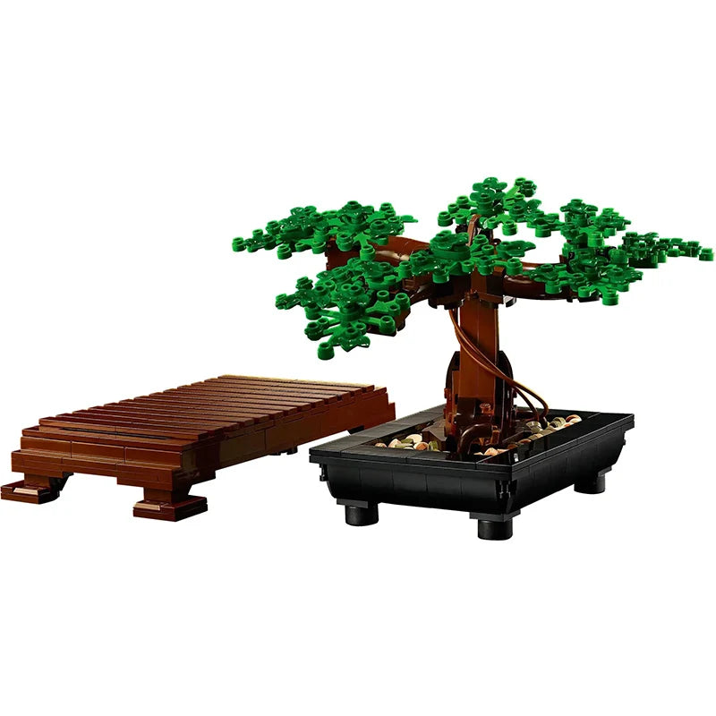 Bonsai Tree Flower Bouquet Perpetual Building Block Bricks Model Home Decoration Plant Potted Gift Kids Set Compatible 10281