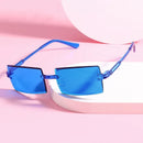 Fashion Retro Rimless Rectangular Sunglasses Candy Color Sunglasses Rectangle Shade Gradient Rimless Women Summer Sun Glasses