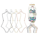 Swimsuit Hanger Metal Wire Body Shape Bikini Hanger Foldable Lingerie Storage Hanging Rack for Wardrobe Show Window Boutiques