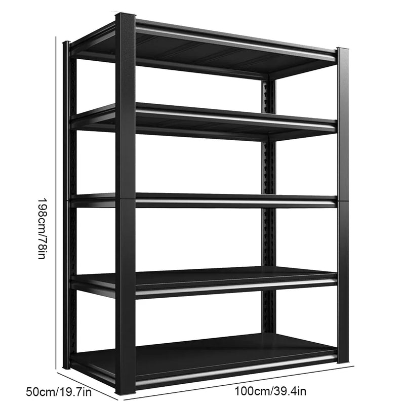 2/3/4 Tiers Metal Storage Rack Home Organization and Storage Heavy Duty Adjustable Shelf Boltless Storage Unit Display Rack