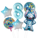 6pcs Disney Lilo & Stitch Party Balloons Stitch 32" Number Balloon set Baby Shower Birthday Party Decorations Kids Toy Gifts