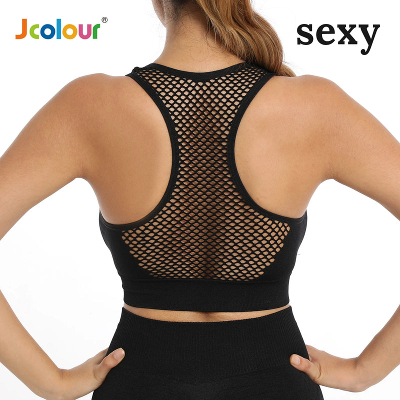 Frete grátis Jcolour Conjunto de Top e Shorts Esportivo Feminino, Respirável e de Secagem Rápida para Yoga e Corrida