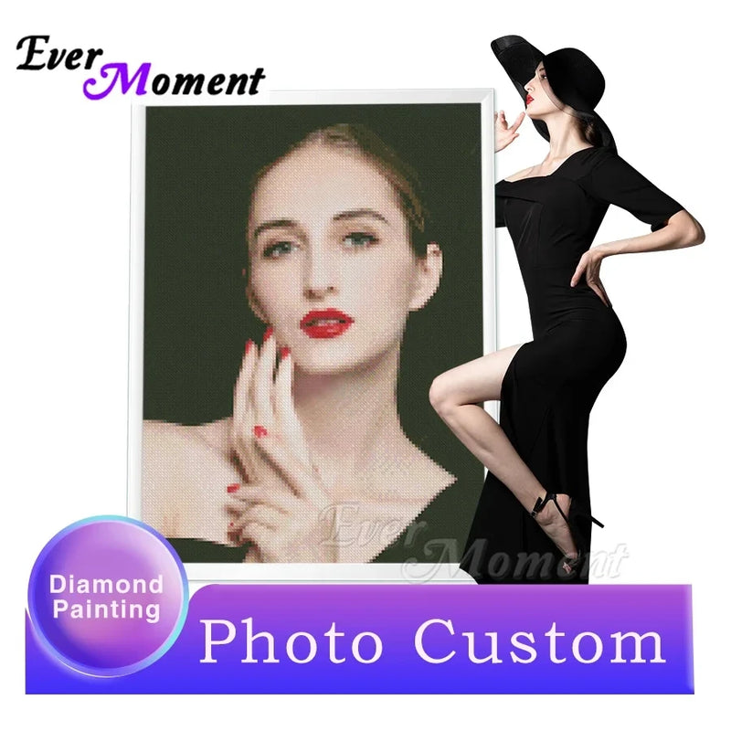 Ever Moment Photo Custom Diamond Painting Full Square Round Drill Artwork Personalise Diamond Embroidery Handmade 5D DIY ASF4000