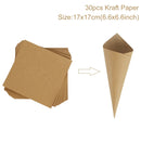 Wood/Kraft Paper Wedding Confetti Cone Tray Rustic Wedding Decoration Confetti Cones Stand DIY Holder Support Weding Supplies