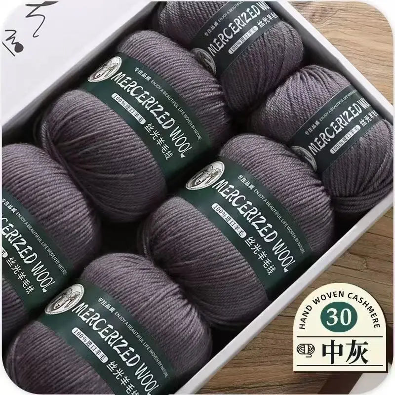 Hand-knitted Mongolian Cashmere Yarn for Cardigan Hat and Sweater, Worsted Woolen Wool, Hand-knitted Thread, 100g