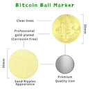 1Pc Metal Magnetic Hat Clip with Ball Marker Set Bitcoin Shaped Golf Mark Outdoor Golf Accessories Golfer Gifts 30mm