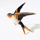 2022 New 1PC 3Colors Fashion Enamel Flying Swallow Brooch Pins for Women Animal Bird Broche Jewelry Christmas Gift