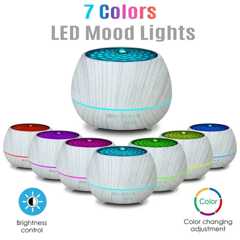 TUYA WiFi Smart 500ml Cool Mist Humidifier Air Aroma Diffuser Essential Oil Bluetooth 7 Colors Lights Timer Home Office