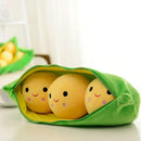 Pea Pod Plush Toy Cute Cartoon Pea Plush, 25/40/55cm Peasecod Stuffed Dolls Toys for Children Christmas Birthday Gift