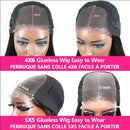 32 34 Inch Ready To Go Body Wave Wig 5X5 4X6 Pre Cut Lace Closure Wig Brazilian Natural Color 180 Density Wigs For Women On Sale