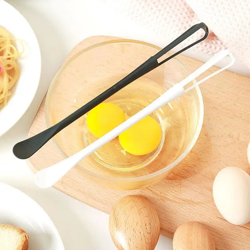 Small Mini Plastic Whisk Mixer Hand Egg Beater Stirrer Baking Tool Double Head Mini Whisk With Small Spoon Kitchen Tools