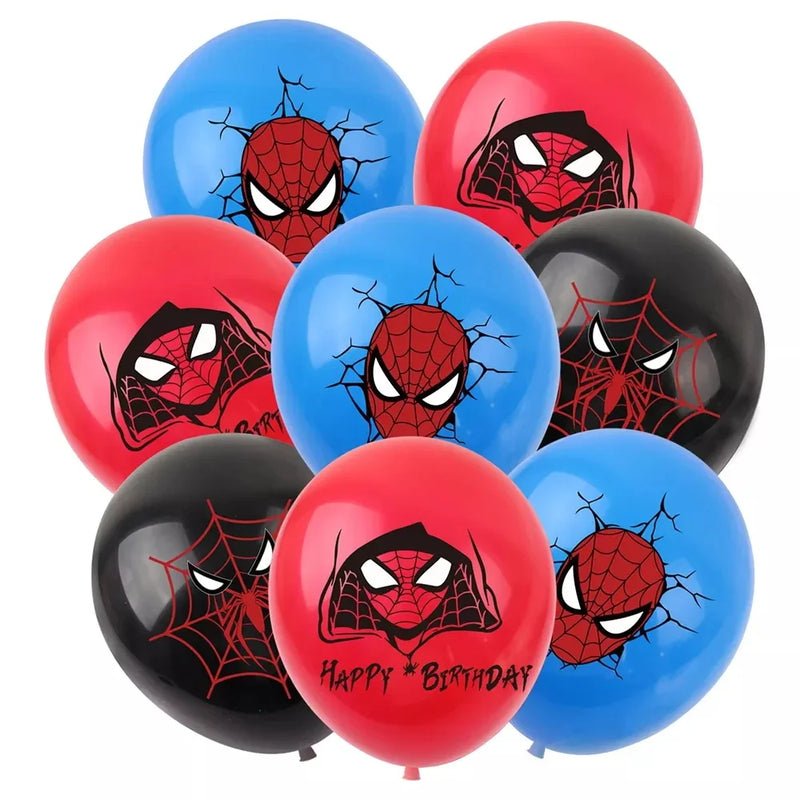 Spiderman Party Supplies Include Paper Cups Plates Balloons Tablecloth Cake Toppers for Kids Birthday Party Decor Baby Shower