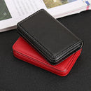 Multicolor High-Grade PU Leather+stainless Steel Metal Card Box Magnetic Business Card Holder Men/Women Credit  Bank Card Case