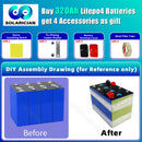 8000 Cycles Grade A 320Ah LiFePO4 Battery 3.2V Lithium Iron Phosphate Rechargeable Cell DIY 12V 24V 48V RV EV Golf Cart Solar