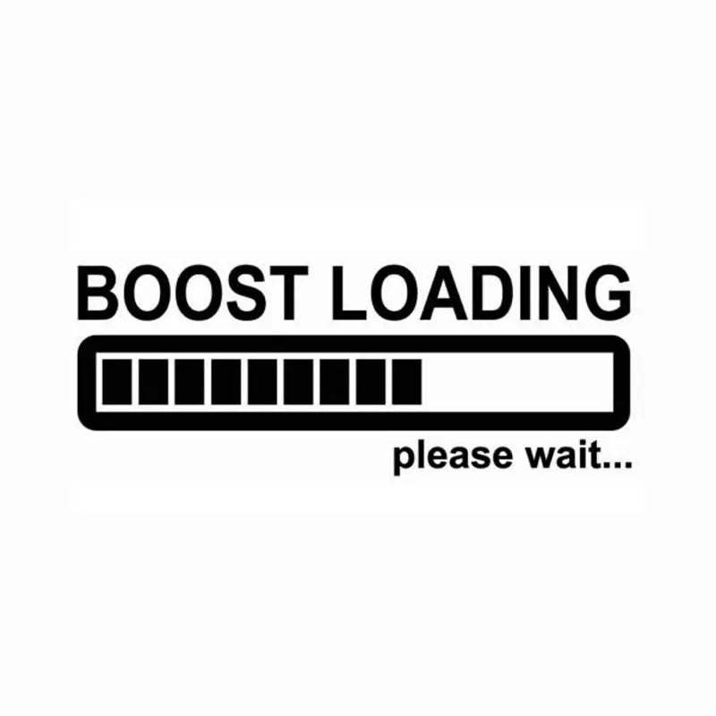 Car Sticker Creative Boost Loading Please Wait for Turbo Funny Automobiles Motorcycle Exterior Accessories Vinyl Decal