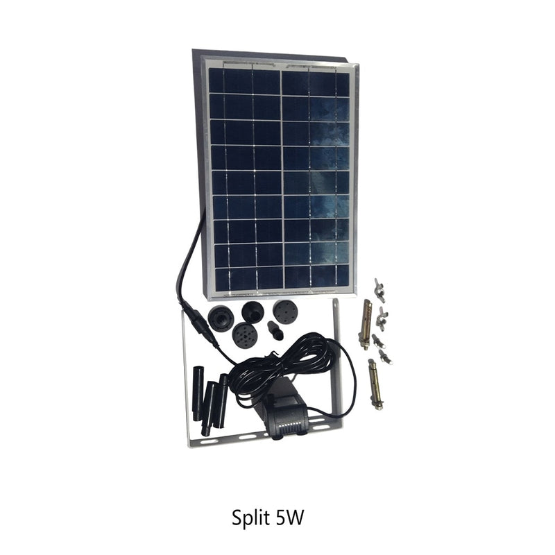 Solar Panel Powered Water Fountain Pool Pond Garden Water Sprinkler Sprayer with Water Pump &amp; 3 Spray Heads