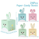 Easter Rabbit Ear Handheld Paper Box Candy Cookie Gift Box Gift Packaging Birthday Party Gift Box Happy Easter Party Supplies