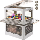 Storage box Folding Organizer With removable roller skates Transparent Storage Container Student Book Box Organizer Camping