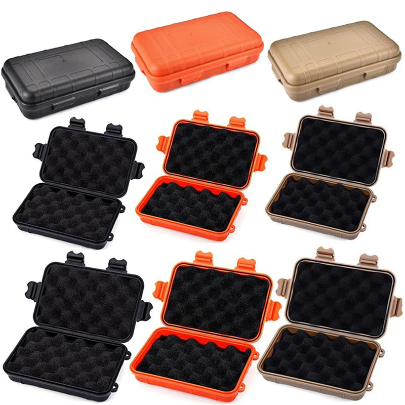 Storage Box Waterproof Shockproof Dustproof Pressure-Proof Airtight Container with Foam Case Holder Survival Tactical Equipments