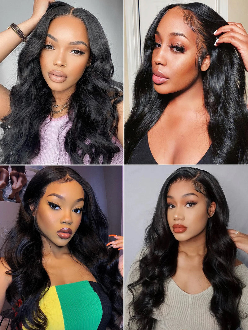 Body Wave Wig 13x4 Lace Frontal Wig Malaysian Human Hair Wig 13x6 Transparent Swiss Lace Wig For Women Natural Black Wigs Jarin