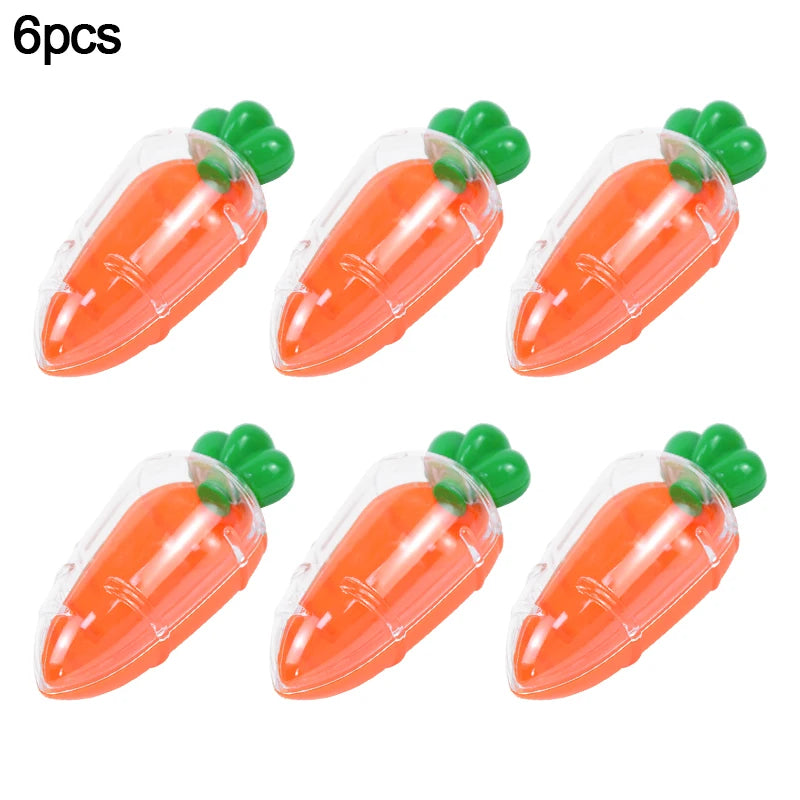 3/6Pcs Easter Plastic Carrot Candy Box Creative Clear Gift Boxes Easter Party Decorations for Home Kids Birthday Favors Supplies