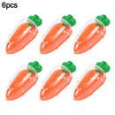 3/6Pcs Easter Plastic Carrot Candy Box Creative Clear Gift Boxes Easter Party Decorations for Home Kids Birthday Favors Supplies