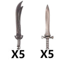 Medieval MOC Weapon Figure Accessories Building Blocks Soldiers Sword Shield Bow Arrow Trident Hammer Axe Spear Brick Kid Toy